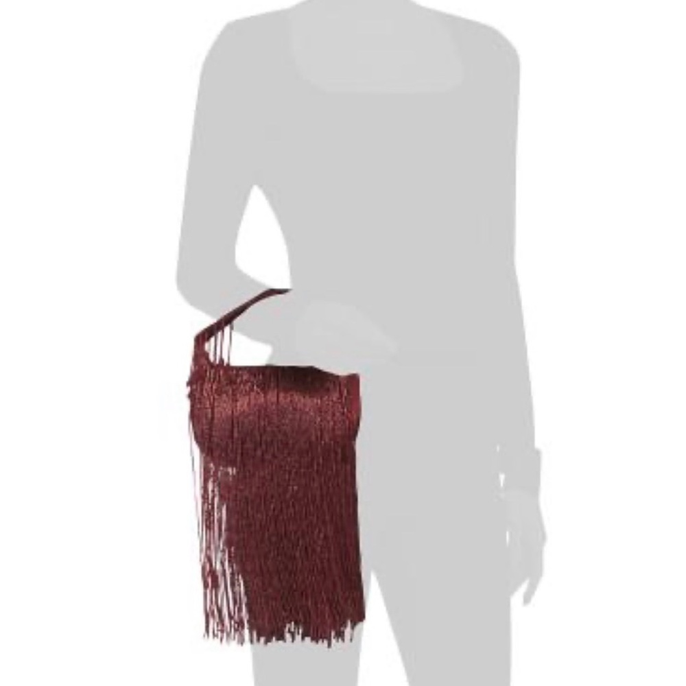 NWT Natasha Beaded Crystal Fringe Handbag - Picture 2 of 3
